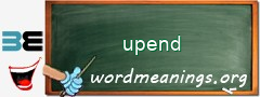 WordMeaning blackboard for upend